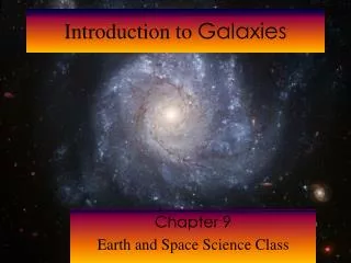 Introduction to Galaxies