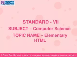 Introduction of HTML