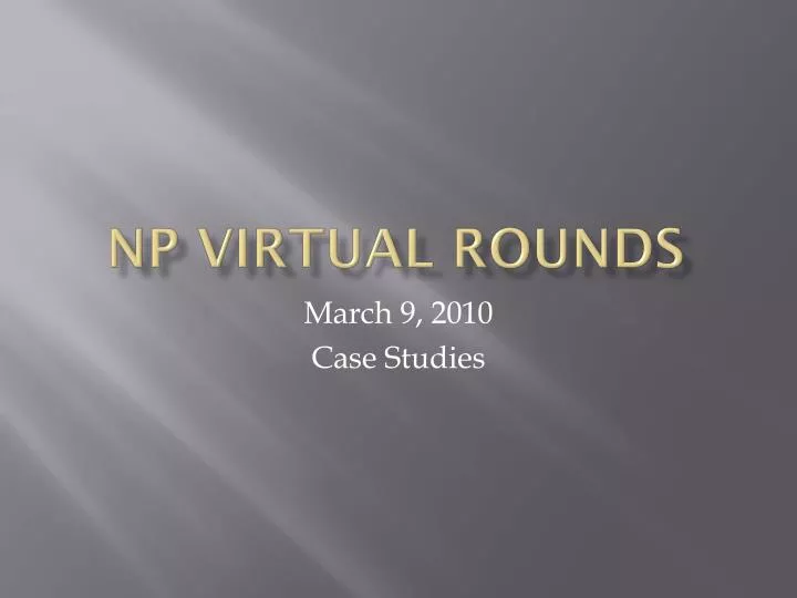 np virtual rounds
