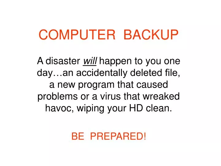 computer backup