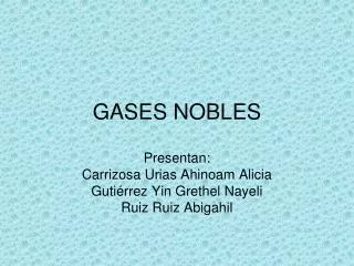 gases nobles