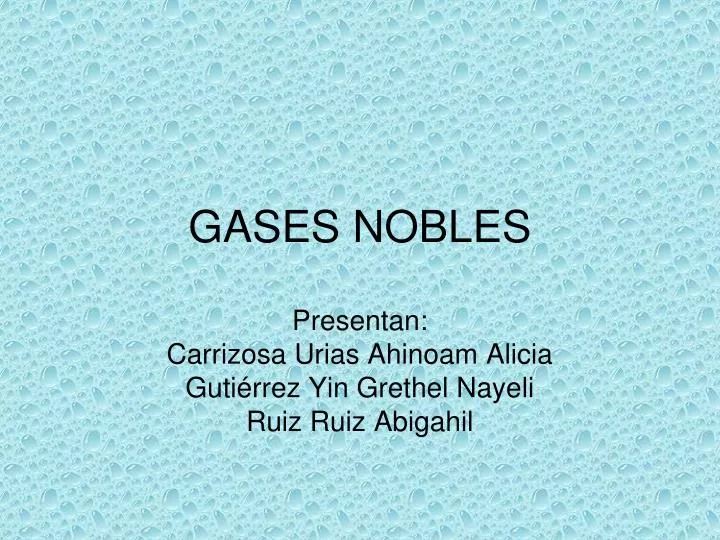 gases nobles