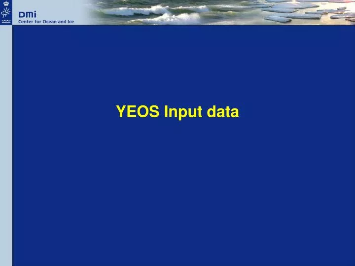 yeos input data