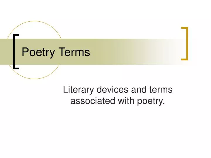 poetry terms