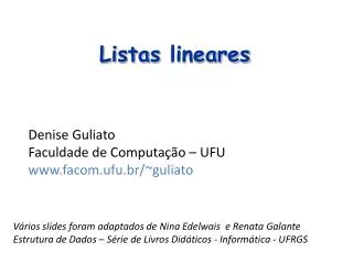 listas lineares