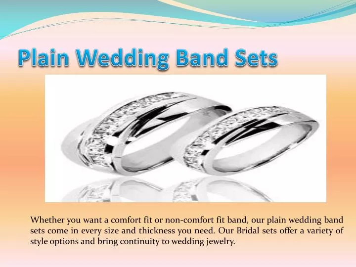 plain wedding band sets