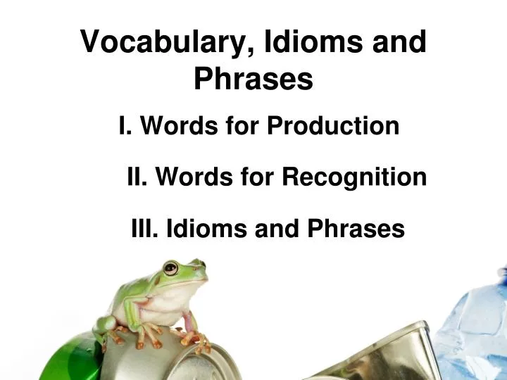 vocabulary idioms and phrases