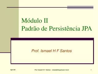 m dulo ii padr o de persist ncia jpa