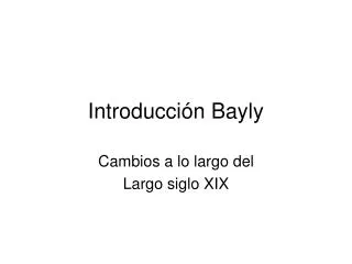 introducci n bayly