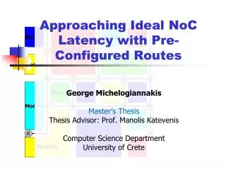 Approaching Ideal NoC Latency with Pre-Con fi gured Routes