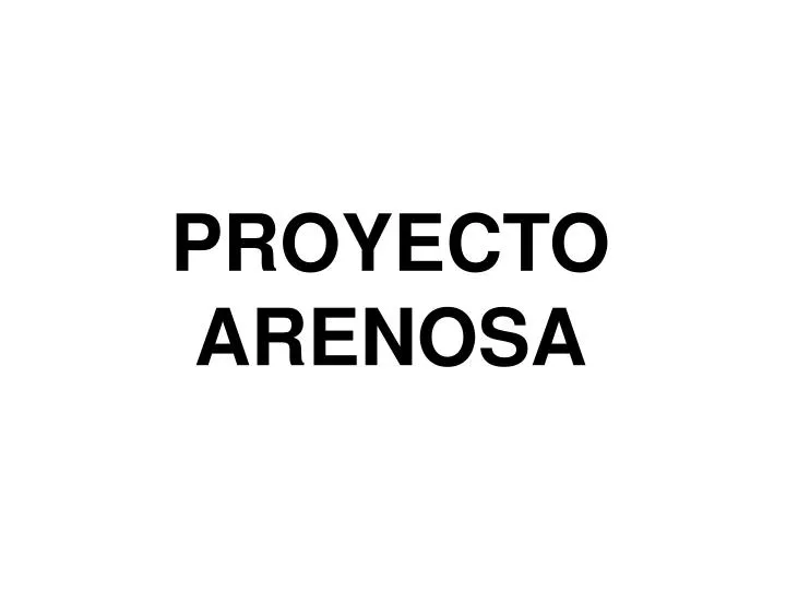 proyecto arenosa
