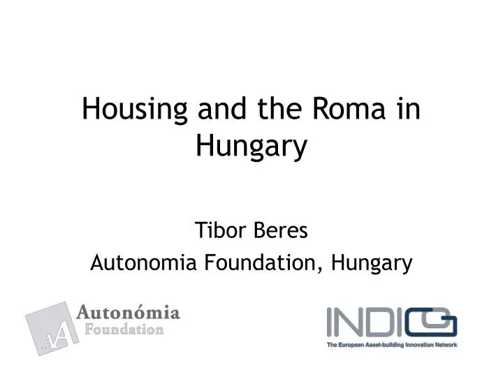 housing and the roma in hungary