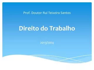 Prof. Doutor Rui Teixeira Santos