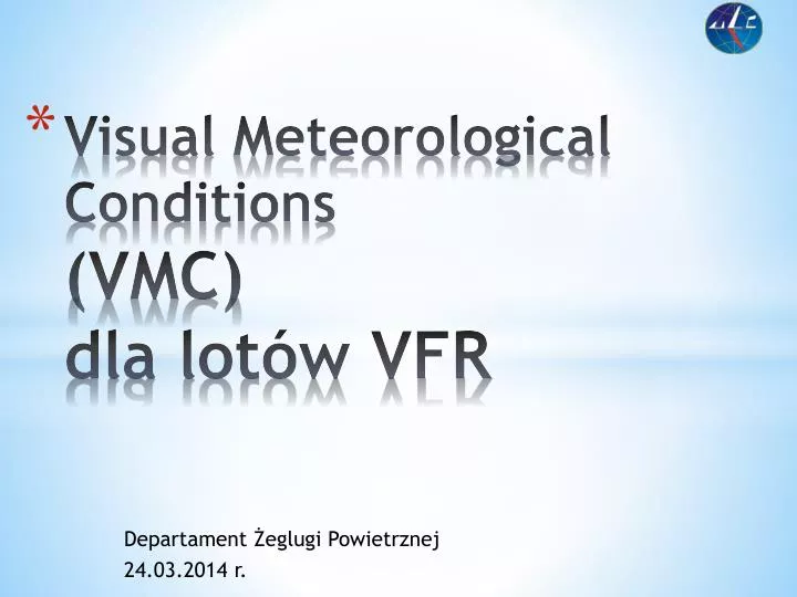 visual meteorological conditions vmc dla lot w vfr