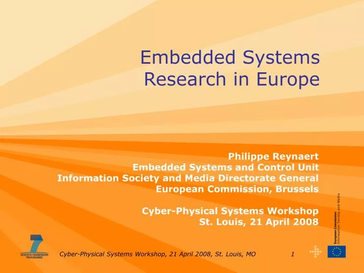 embedded systems research in europe