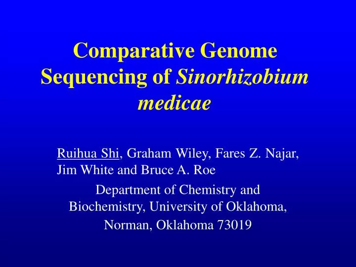 comparative genome sequencing of sinorhizobium medicae