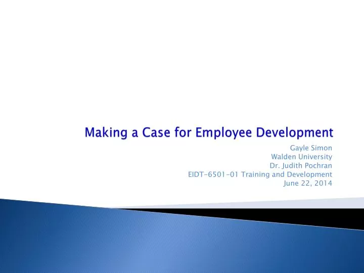 making a case for employee development