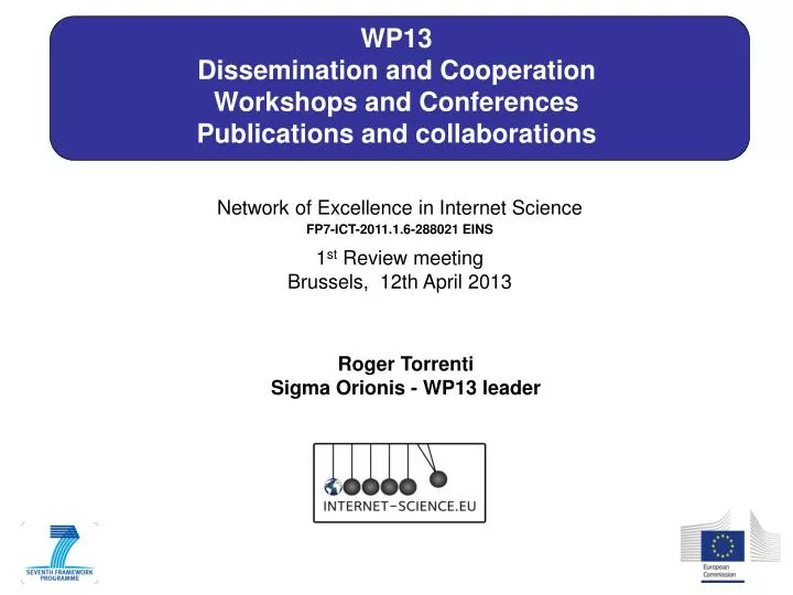 wp13 dissemination and cooperation workshops and conferences publications and collaborations