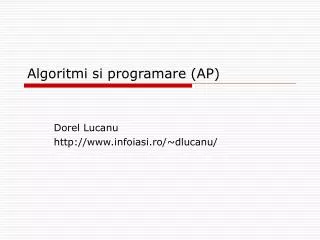 algoritmi si programare ap