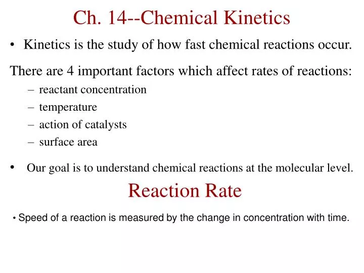 ch 14 chemical kinetics