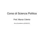 Corso di Scienza Politica - slide 1