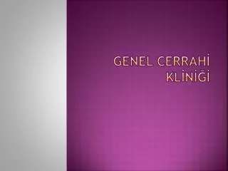 genel cerrah kl n