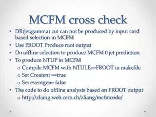 MCFM cross check