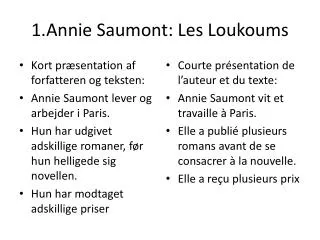 1 annie saumont les loukoums