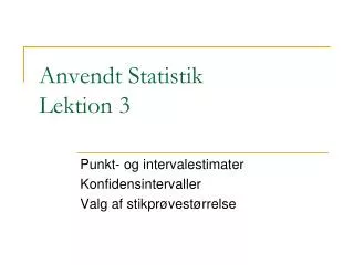anvendt statistik lektion 3