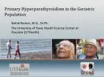 Primary Hyperparathyroidism in the Geriatric Population