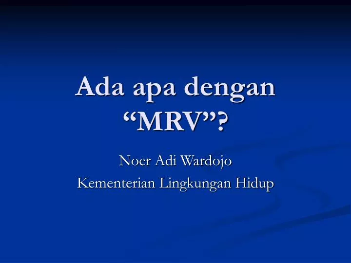 ada apa dengan mrv