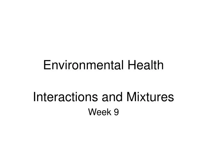 environmental health