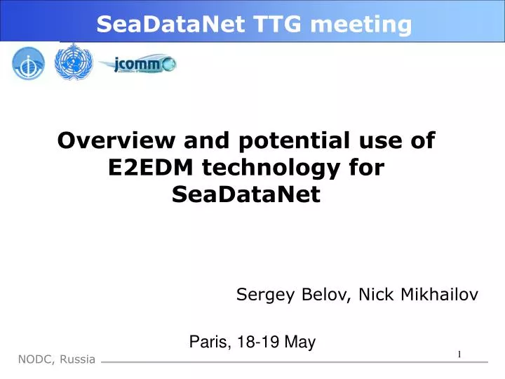 seadatanet ttg meeting