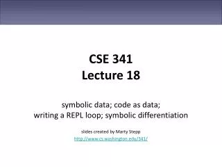 CSE 341 Lecture 18