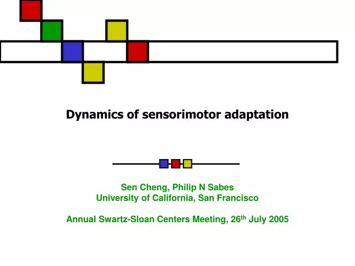 dynamics of sensorimotor adaptation