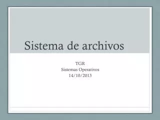 sistema de archivos