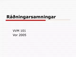 r ningarsamningar