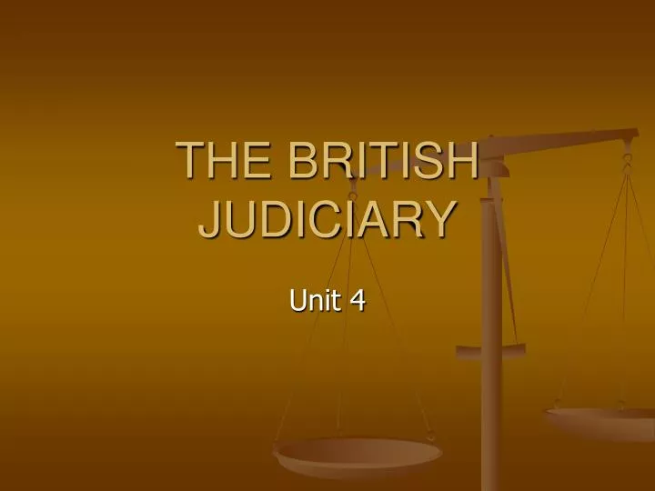 the british judiciary