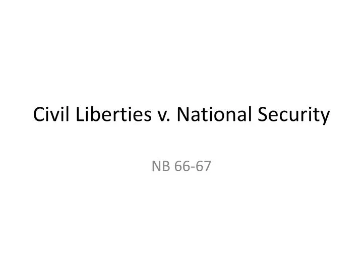 civil liberties v national security