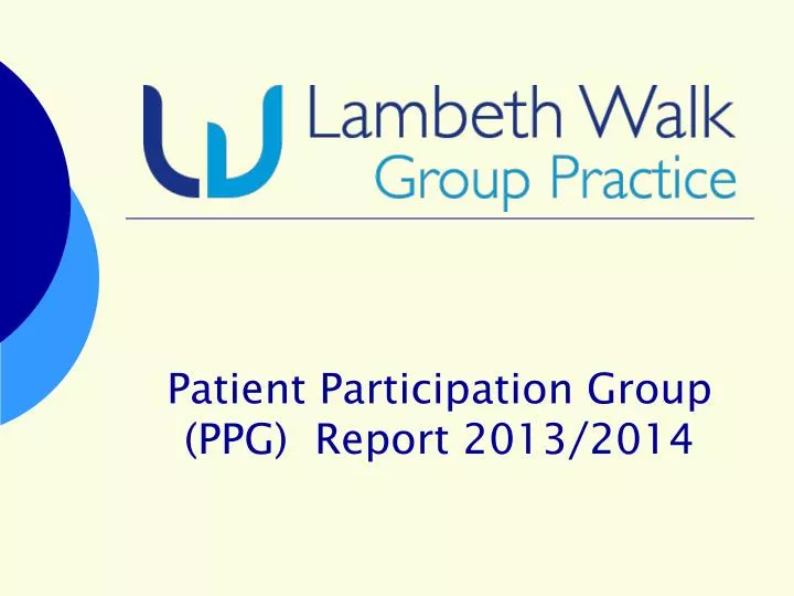 patient participation group ppg report 2013 2014