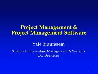 Project Management &amp; Project Management Software