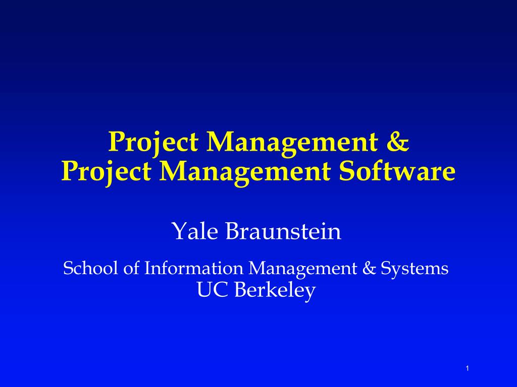 Project Management & Project Management Software - slide 1