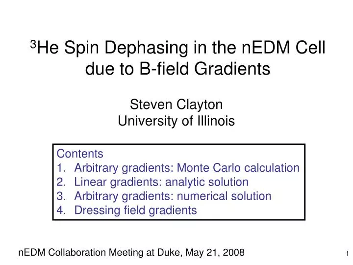 3 he spin dephasing in the nedm cell due to b field gradients