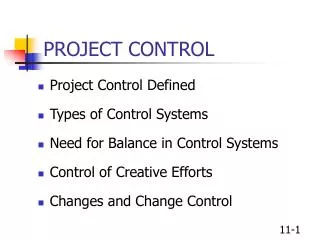 PROJECT CONTROL