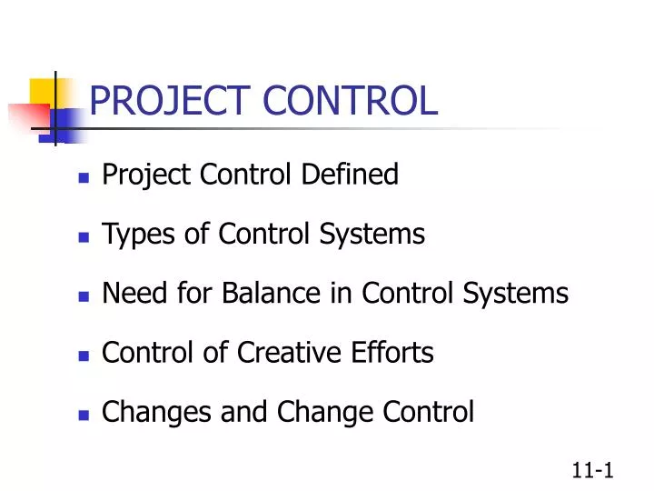 project control