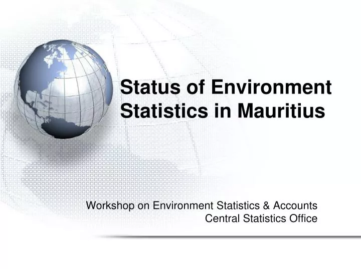 status of environment statistics in mauritius