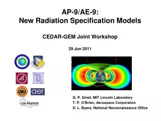 AP-9/AE-9: New Radiation Specification Models CEDAR-GEM Joint Workshop 29 Jun 2011