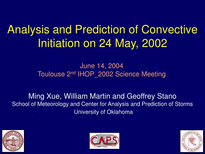 analysis and prediction of convective initiation on 24 may 2002