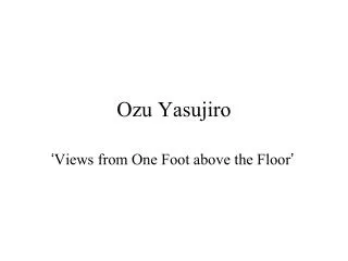 Ozu Yasujiro