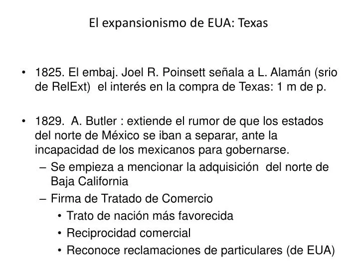 el expansionismo de eua texas